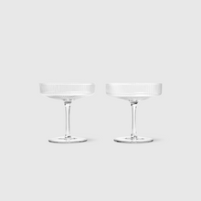 Lade das Bild in den Galerie-Viewer, Ripple Champagne Saucers - Set of 2