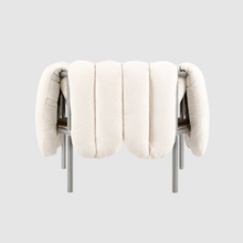 Lade das Bild in den Galerie-Viewer, Puffy Lounge Chair by Faye Toogood - Natural / Stainless steel