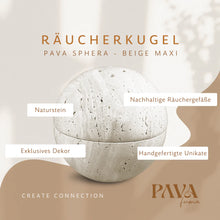 Lade das Bild in den Galerie-Viewer, Räucherkugel PAVA SPHERA - beige maxi