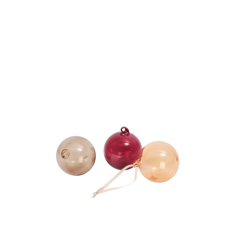 Glass Baubles - Medium - Set of 3