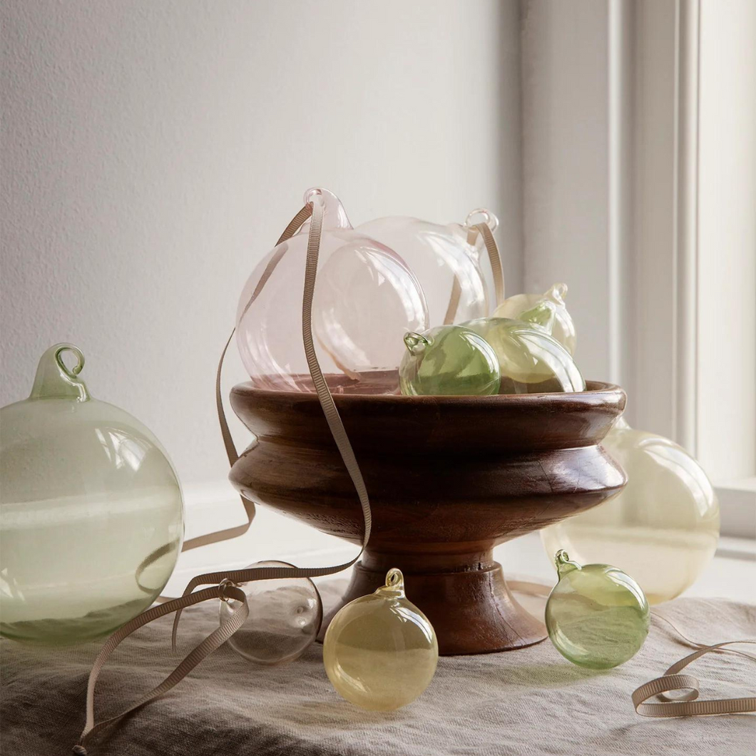 Glass Baubles - S - Set of 8 - Mixed Light