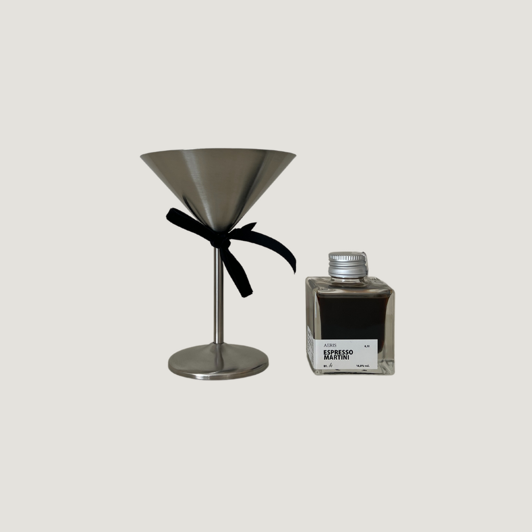 Stainless Steel Martini Cocktail Glas